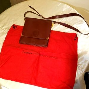 CARTIER Sachel Crossbody Hand Bag 100% Authentic w/Dustbag